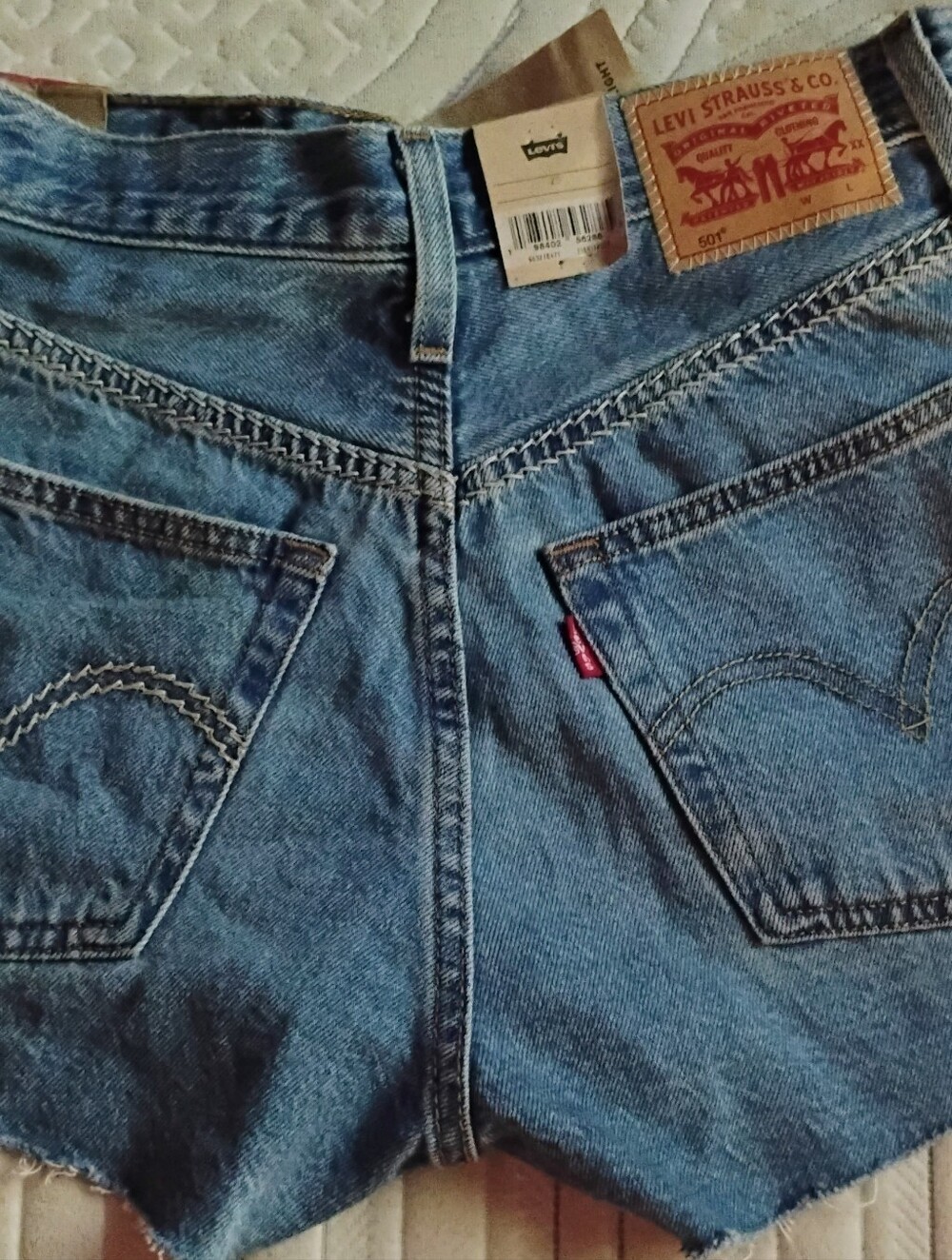 Levi's Blue Button-Fly Denim Shorts NWT